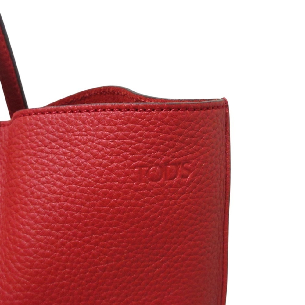 TOD'S Joy Leather Tote Bag/Shoulder Bag, Red, Women's - Picture 8 of 12